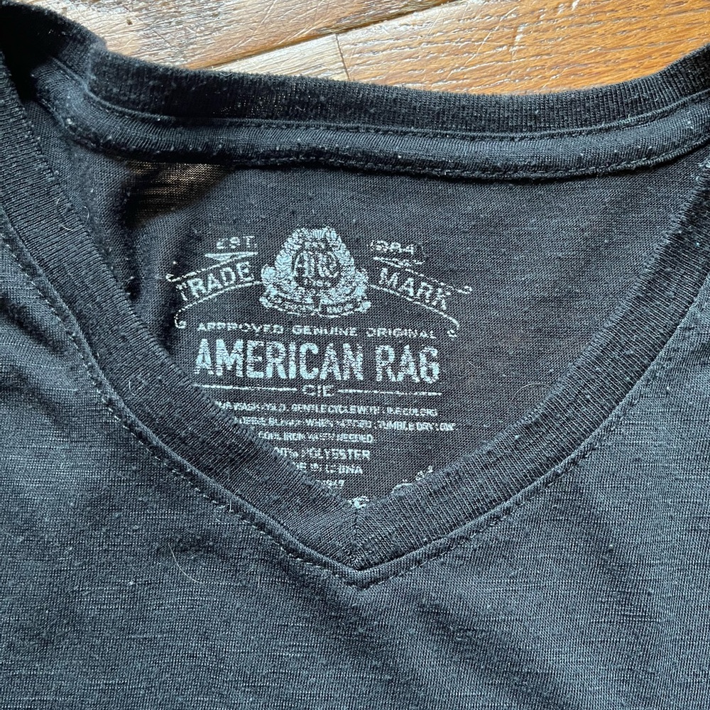 American Rag T-Shirt, Black, Size XL - Picture 3 of 3